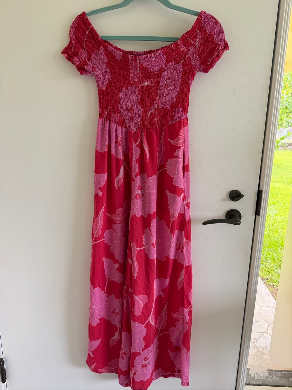 Yireh floral jumpsuit smocked wide leg